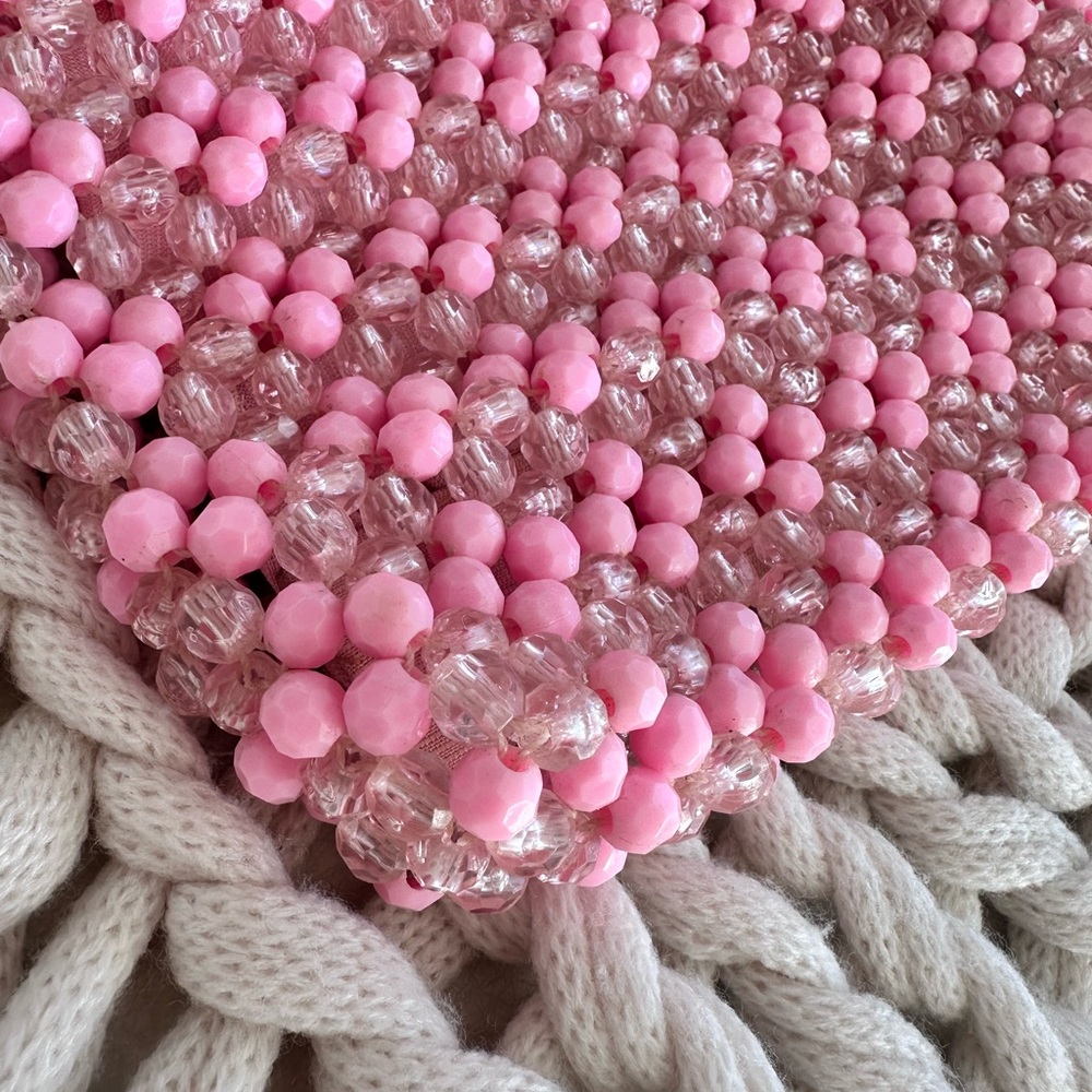 Pink Beaded Women's Bag - Picture 6 of 9
